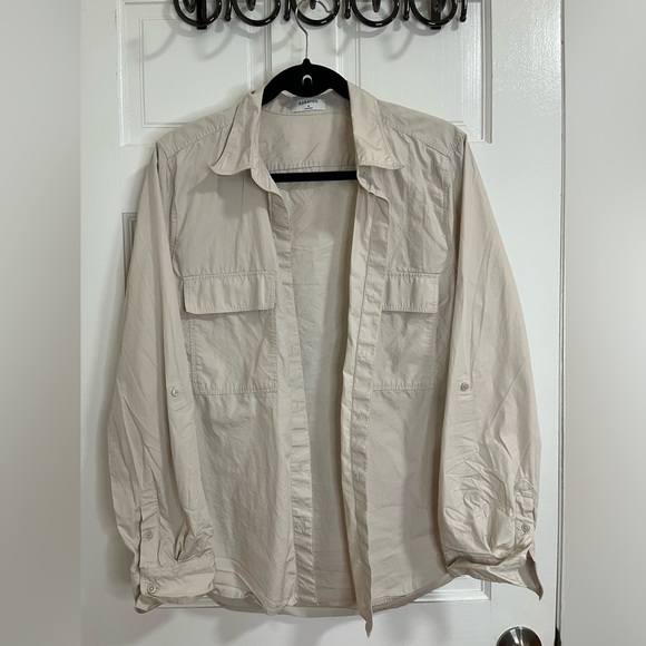Aritzia Babaton light beige button up - Picture 2 of 5